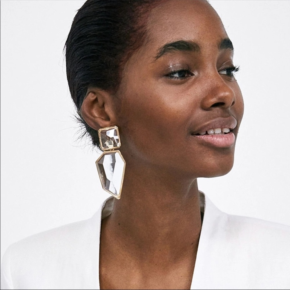 Clear Trendy Geometric Earrings
